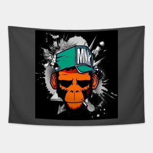 smoking monkey Tapestry