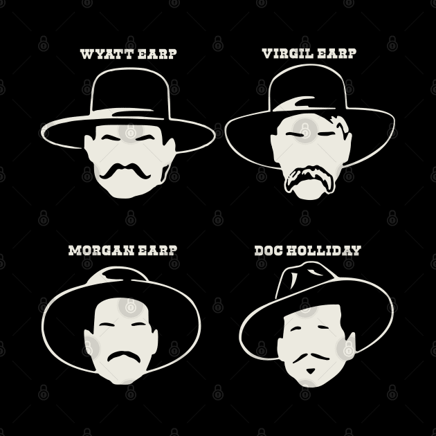 The Earp Brothers and Doc by Alema Art