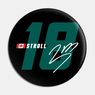 Lance Stroll 18 Signature Number Pin