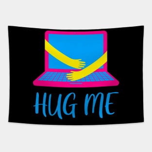 Hug Me Unicorn Colors Print Tapestry