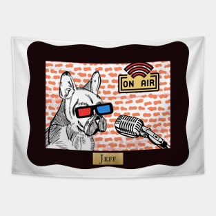 Jeff the Podcasting Dog Tapestry