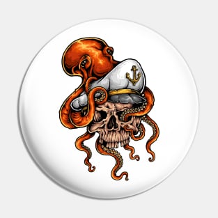 Skull Sailor Octopus Pin