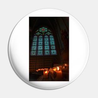 Notre Dame Cathedral and Candles Pin