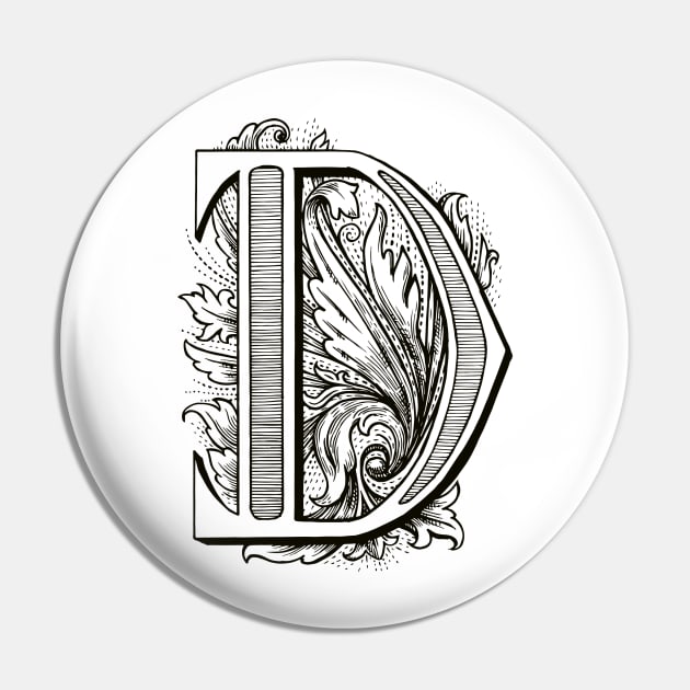 Monogram D Pin by calebfaires