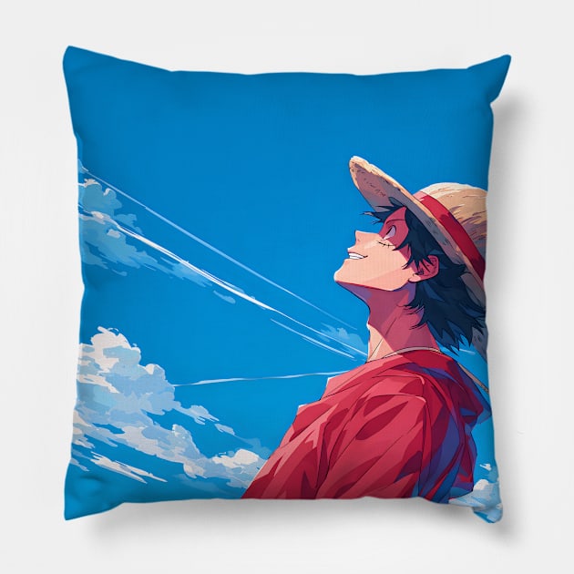 Pirate Odyssey: Anime-Manga Legacy, Mythical Islands, and Swashbuckling Excitement Pillow by insaneLEDP