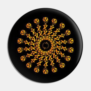 Mandala Halloween Pin