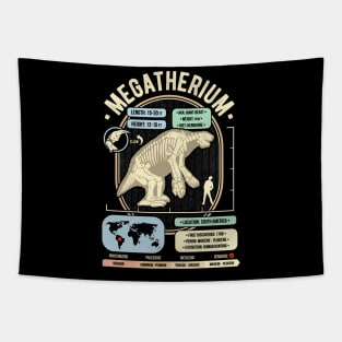 Dinosaur Facts - Megatherium Science & Anatomy Gift Tapestry