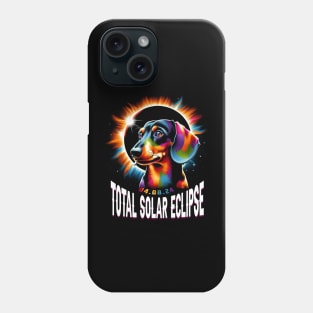 Sunlit Dachshund Eclipse: Fashionable Tee for Dachshund Lovers and Eclipses Phone Case