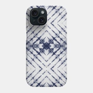 Dark Blue Summer Tie Dye Batik Wax Tie Die Print Phone Case