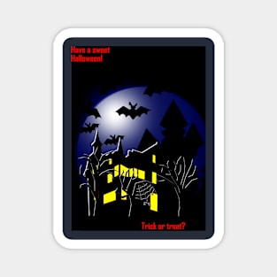 Halloween. Scary house at night Magnet