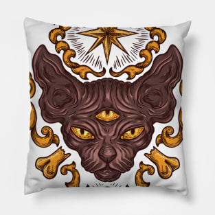 Bastet, Egyptian cat Tee Pillow