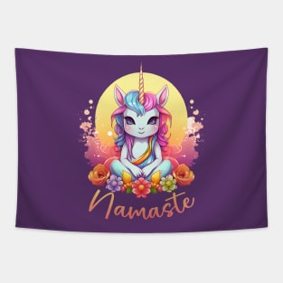 Namaste Unicorn Tapestry