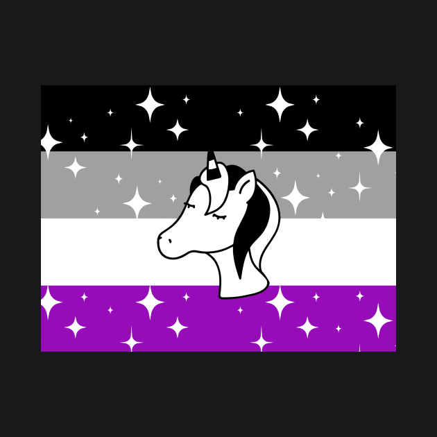 Asexual Sparkle Unicorn by elizabethtruedesigns