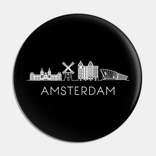 Amsterdam Skyline Pin