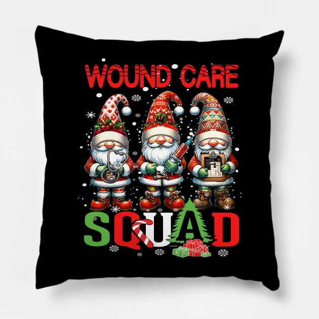 Wound Care Nurse Squad Christmas Holiday Matching Pillow by AlmaDesigns