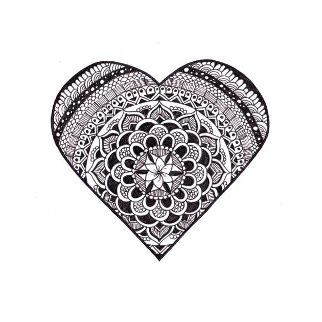 Heart Mandala by Mandala & Me