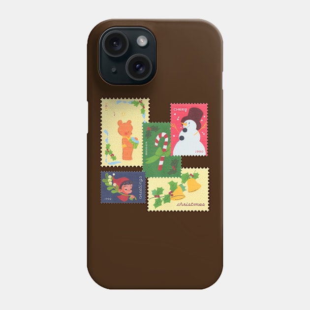 Christmas stamps Phone Case by cherries&disco