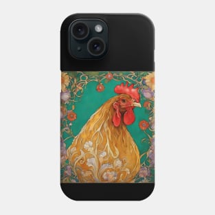 Chicken Lover Hen And Flowers Phone Case