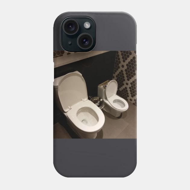 Dual toilets Phone Case by Stephfuccio.com