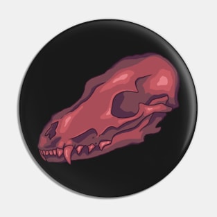 Neon Fox Skull Pin