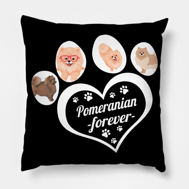 Pomeranian forever Pillow by TeesCircle