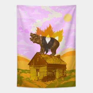 BEAR CABIN Tapestry