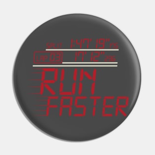 Running sport  typography. Athletics. Pin