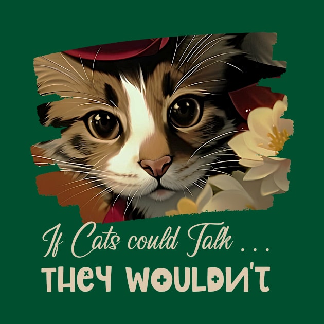 If cats could talk, they wouldn’t (cute cat white stripe) by PersianFMts