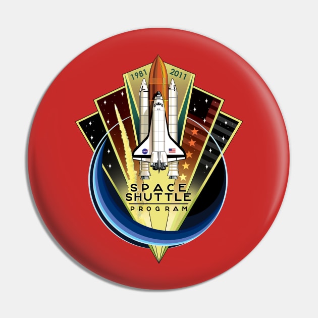 NASA Space Shuttle Program Commemorative Patch Pin by Blake Dumesnil Designs