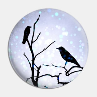 Crow Birds on Tree Bird 94 Pin