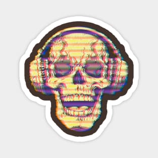 skull and headphones Magnet