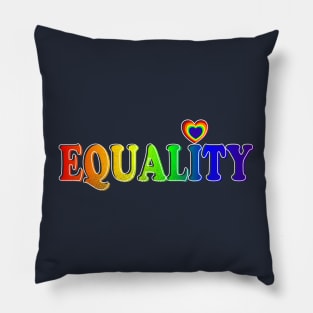 LGBT Gay Pride Rainbow Flag Equality Heart Pillow