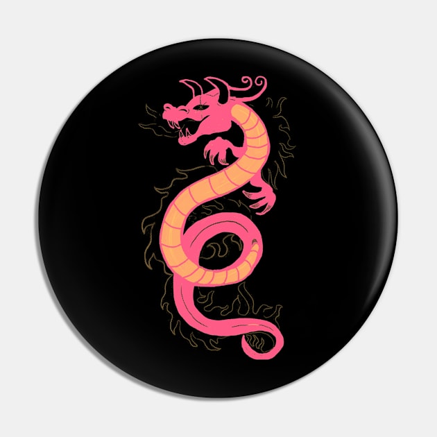 Year of The Dragon | Pomelo Sticker Version Pin by ghostieking