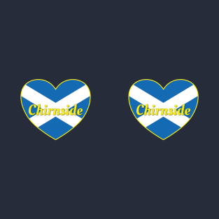 Chirnside Scotland UK Scotland Flag Heart T-Shirt