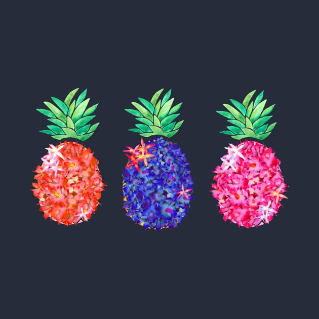 Floral Pineapples by AmayaBrydon