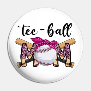 Teeball Mom Leopard Mom Funny Ball Mom Mother's Day 2023 Shirt Pin