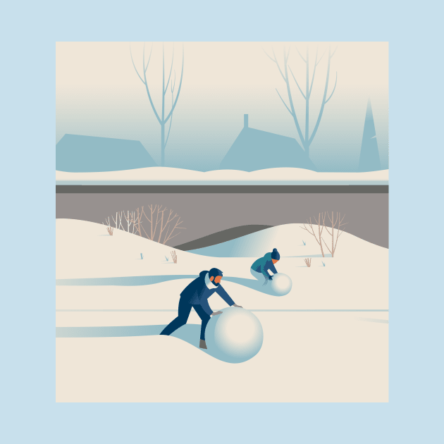 Snowballs by Ricard Jorge illustration