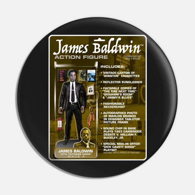 James Baldwin™ Action Figure Pin by GiantsOfThought