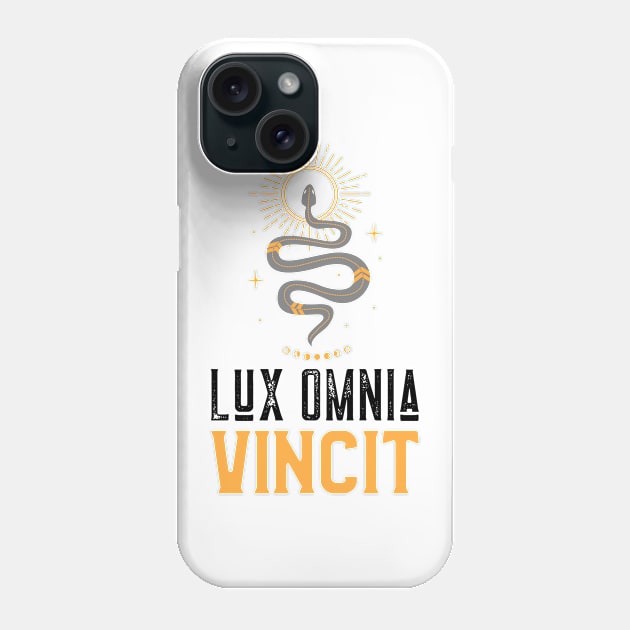 Light Always Wins, Lux Omnia Vincit - Self Help Design Phone Case by Divine Crowns