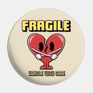 Fragile heart Pin