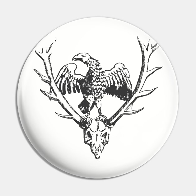 Heroic victory sign eagle over antlers Pin by JamexAlisa