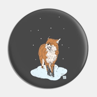 FOX ENJOYING THE SNOW MOMENT Pin