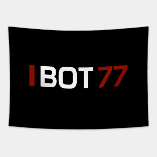 BOT 77 Design - White Text. Tapestry