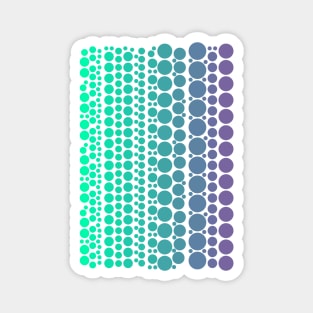 Teal To Purple Gradient Polka Dots Magnet