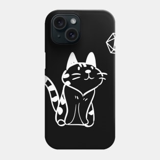 Cat Lover with D20 Dice TRPG Tabletop RPG Gaming Addict Phone Case