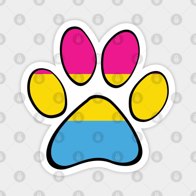 Pansexual Pride Paw Magnet by HyperOtterDesigns