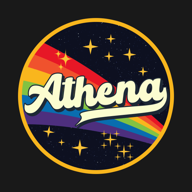 Athena // Rainbow In Space Vintage Style by LMW Art