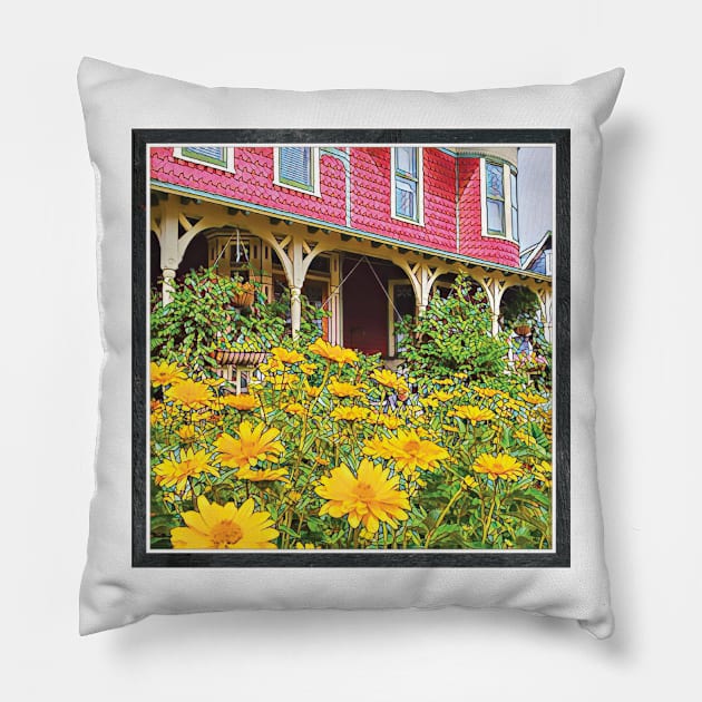 Ocean Grove Abbott Daisies Pillow by The Sun Shack