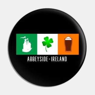 Abbeyside Ireland, Gaelic - Irish Flag Pin