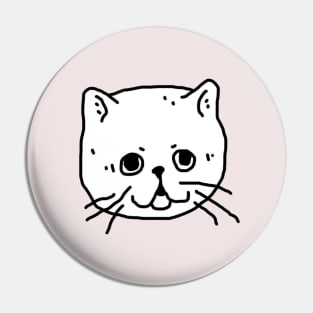 sad cat pink Pin